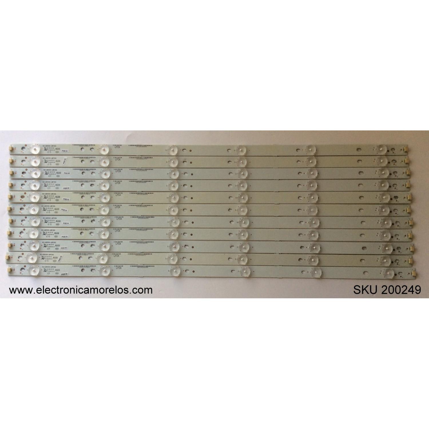 KIT DE LED PARA TV / INSIGNIA T460HVN05.1 / 40-LB5510-LBF2XG / MODELO NS-46D405NA14